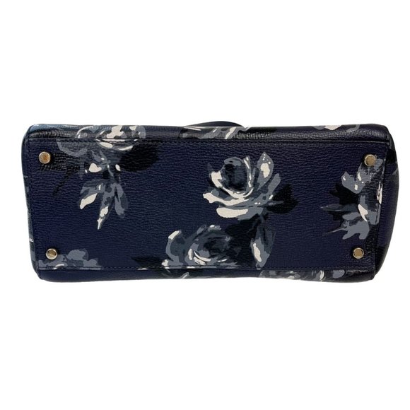 Kate Spade Briar Lane Night Rose Meena Satchel Leather Crossbody Bag Navy Floral - Picture 6 of 13
